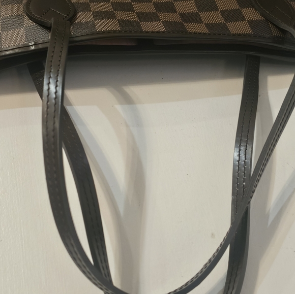 Authentic Louis Vuitton Damier Neverfull MM Leather Brown Tote Bag - Picture 12 of 12